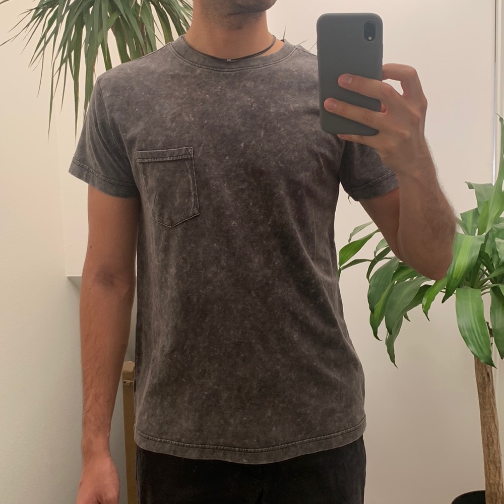 Grey Tee shirt, Distressed, SIZE SMALL